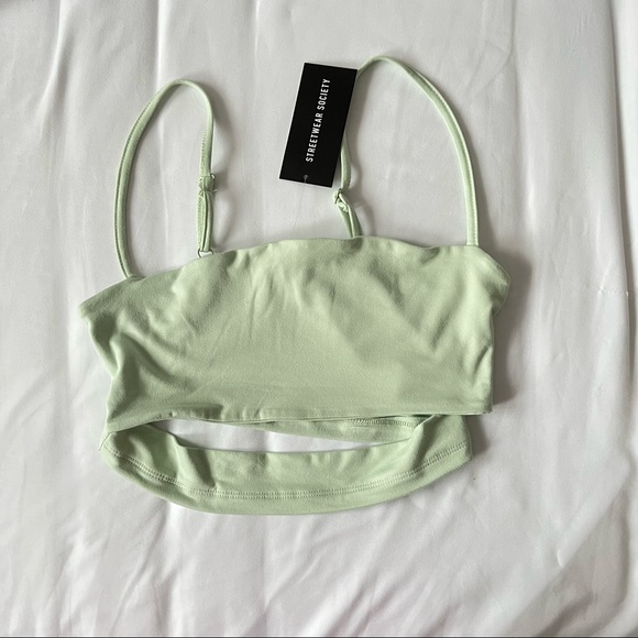 Streetwear Society Mint Green Crop Top - Picture 2 of 5